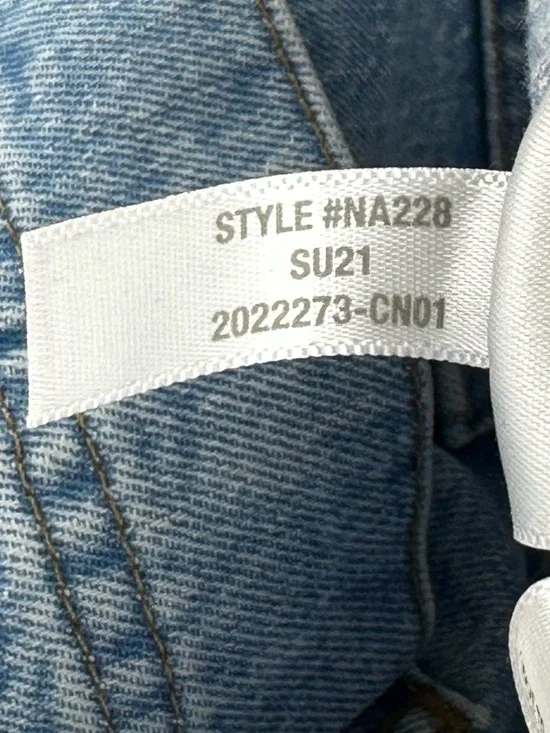 Madewell Size 30 Denim Midi Skirt Light Wash Rigid Flare Front Slit - Picture 7 of 8